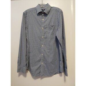 Vineyard Vines Performance Classic Fit Tucker Shirt Blue & White Check Medium